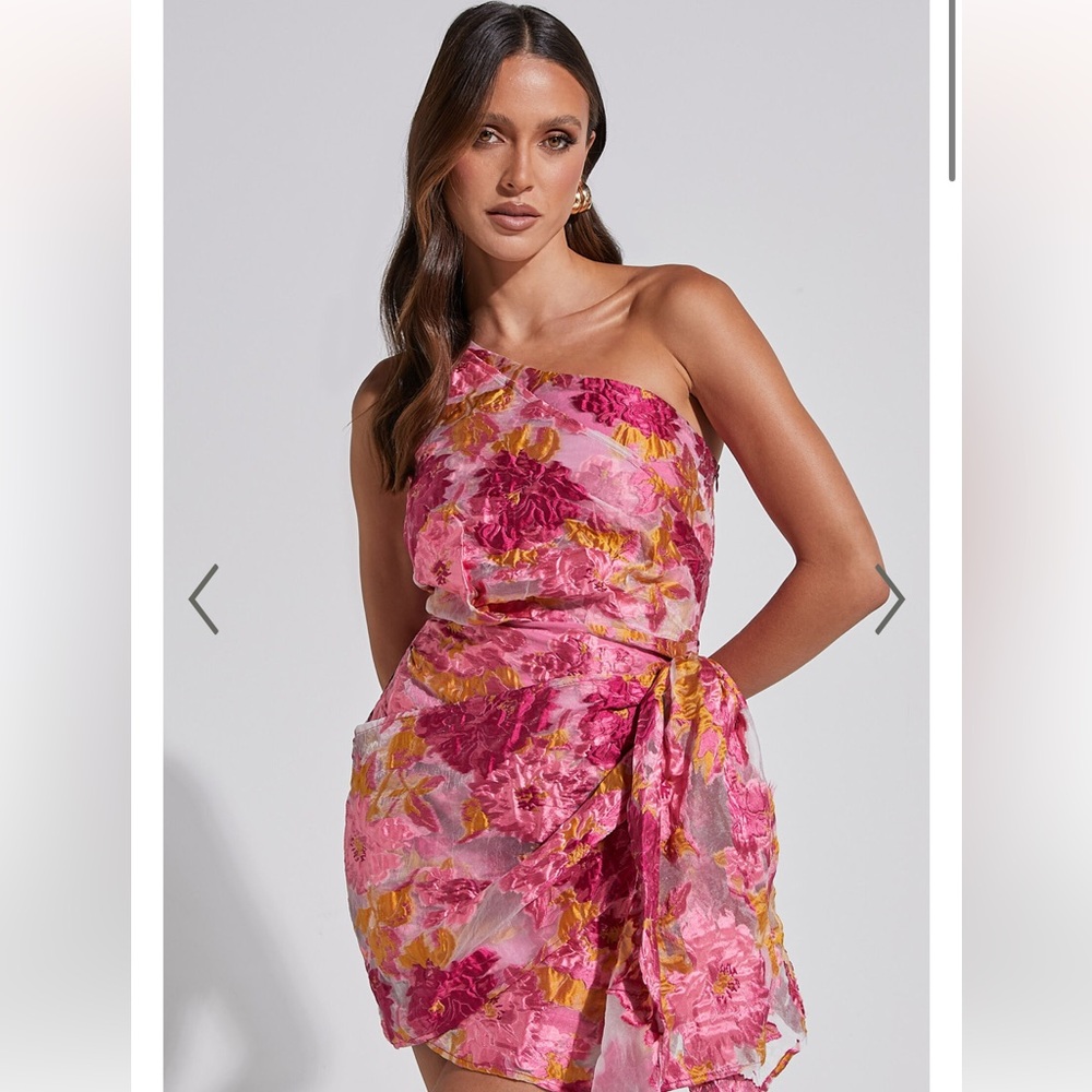 NWT - Showpo - BRAILEY MINI DRESS - ONE SHOULDER WRAP FRONT DRESS